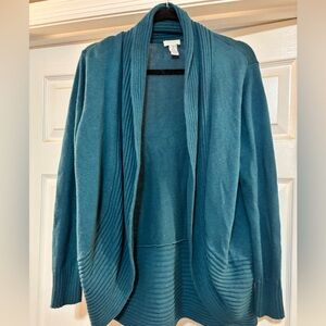 Chico's Teal Cardigan Sweater (2)
